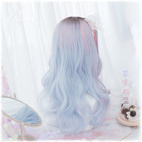 [@pajerok] "GRADIENT BROWN BLUE PINK" LONG ROLL WIG K102308REVIEW