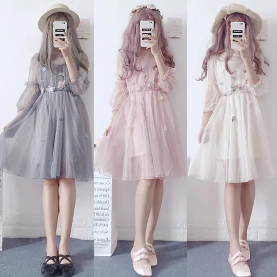 Floral Mesh Dress  UB96048