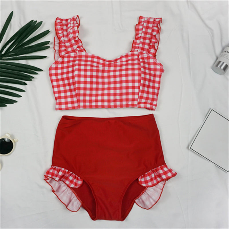 “PLAID & BOWKNOT” SWIMSUIT W052003