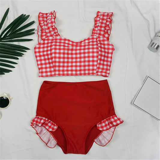 “PLAID & BOWKNOT” SWIMSUIT W052003