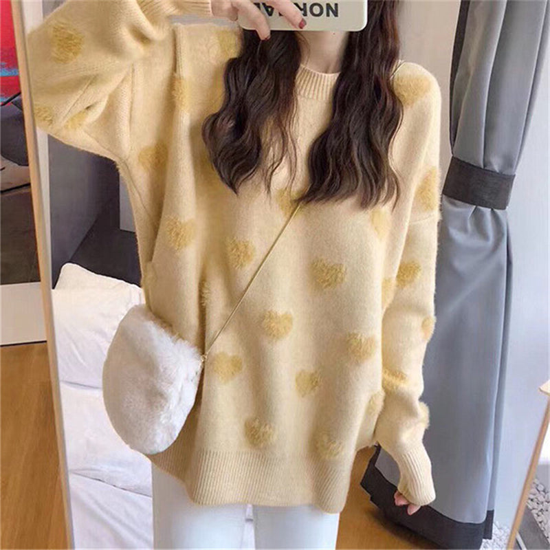 LAZY FURRY LOVING LIGHT-COLORED SWEATER UB2716