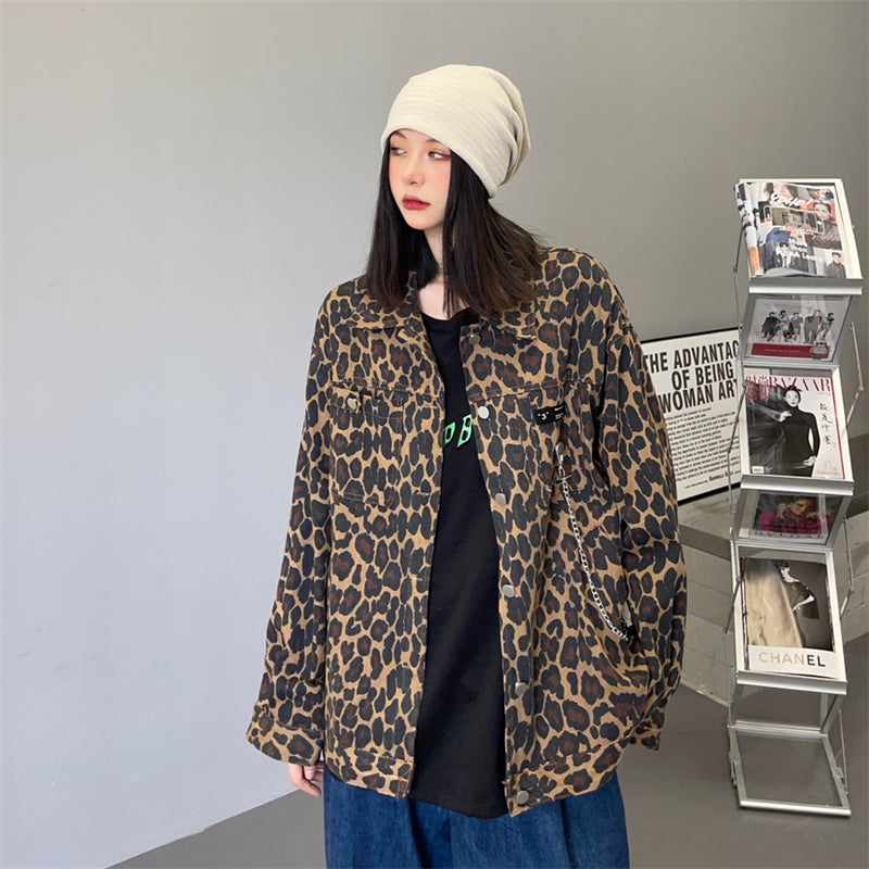 CHIC LEOPARD PRINT JACKET UB2705