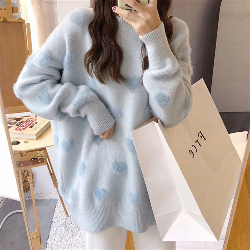 LAZY FURRY LOVING LIGHT-COLORED SWEATER UB2716