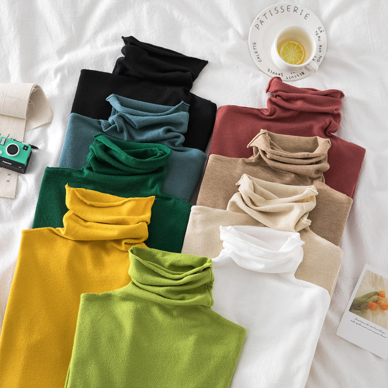 9 COLOR TURTLENECK KNITTED PULLOVER SHIRT UB2721