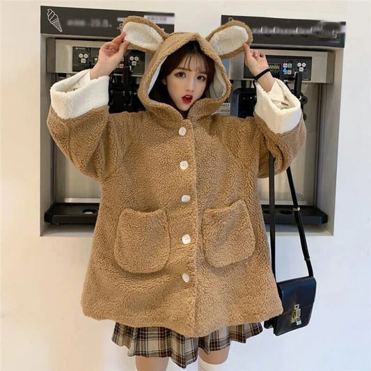 "BEAR EARS HOODED" COAT N102211