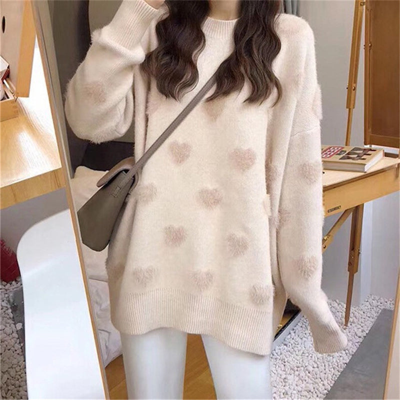 LAZY FURRY LOVING LIGHT-COLORED SWEATER UB2716