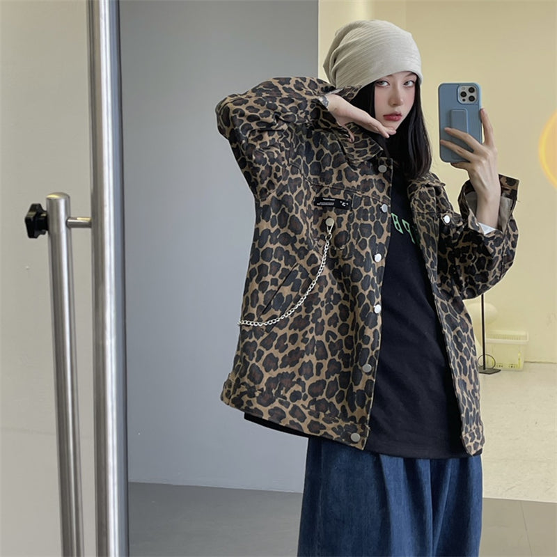CHIC LEOPARD PRINT JACKET UB2705
