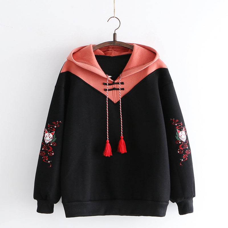 "FOX EMBROIDERED" HOODIE N102209