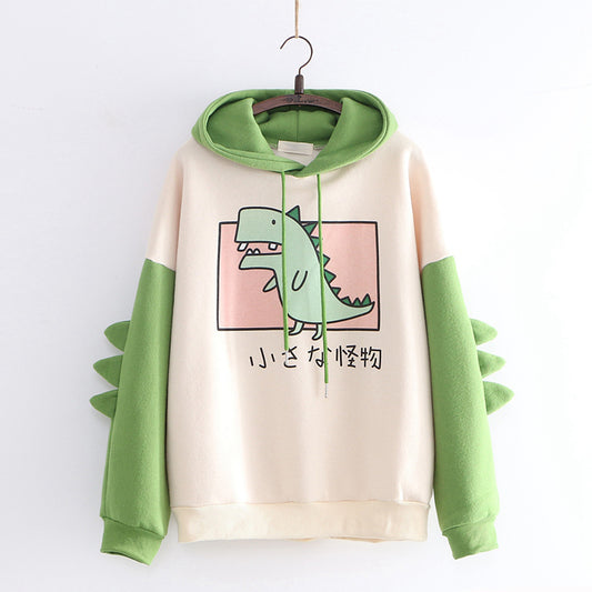 GREEN CUTE DINOSAUR HOODIE UB2710