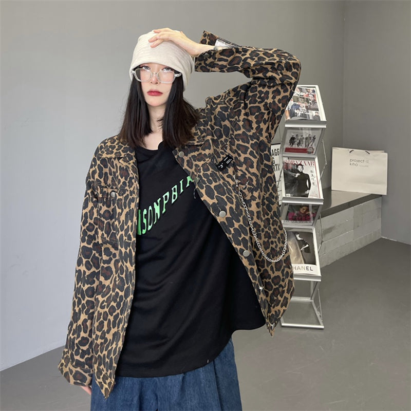 CHIC LEOPARD PRINT JACKET UB2705
