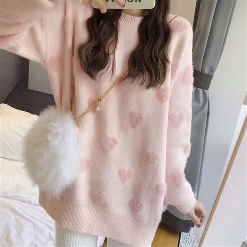 LAZY FURRY LOVING LIGHT-COLORED SWEATER UB2716