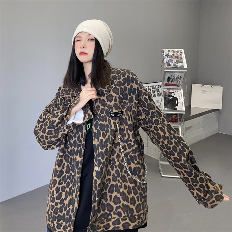 CHIC LEOPARD PRINT JACKET UB2705