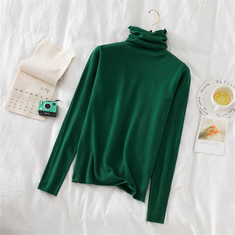 9 COLOR TURTLENECK KNITTED PULLOVER SHIRT UB2721