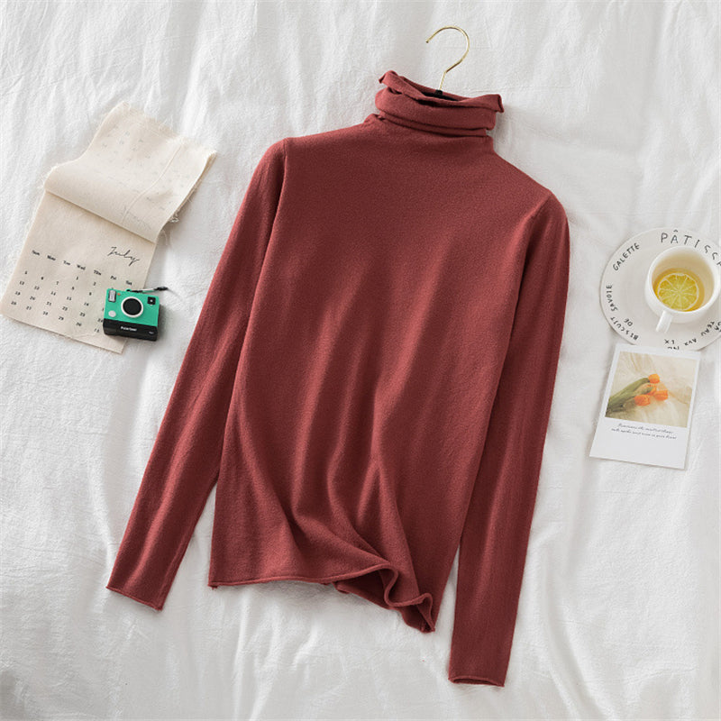 9 COLOR TURTLENECK KNITTED PULLOVER SHIRT UB2721