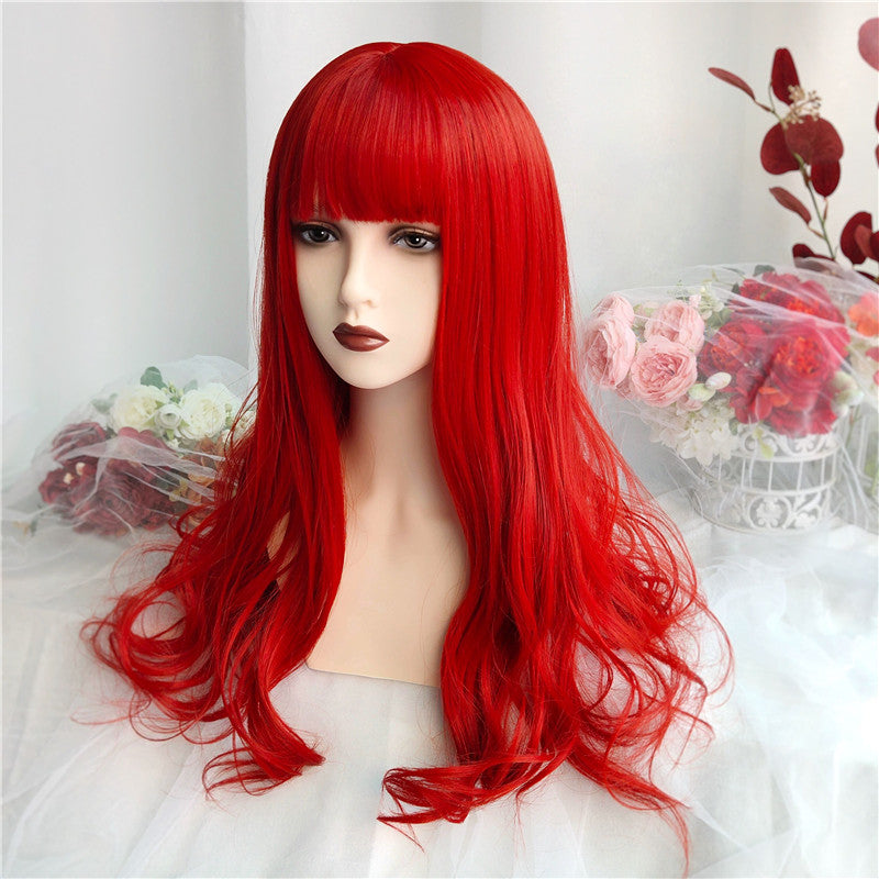 Aries | Red Long Curly Wig UZ9126