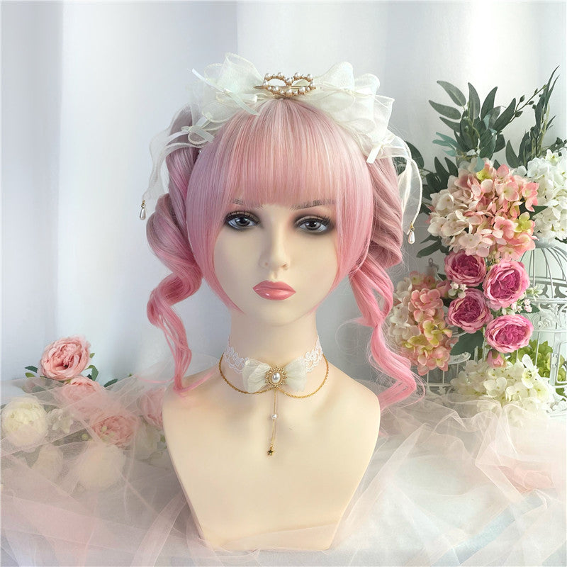 Gemini | Lolita Double Ponytail Gradient Pink Wig UZ9133