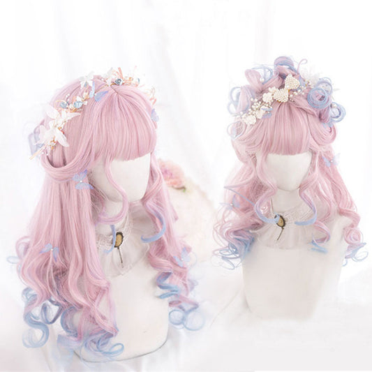 "PINK BLUE GRADIENT LONG" WIG D071507