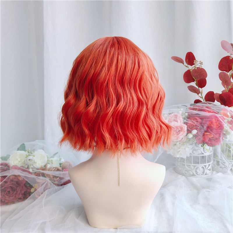 [@liloucianoofficial] Cancer | Orange Short Curly Wig UZ9124