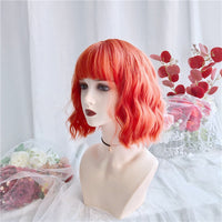 [@liloucianoofficial] Cancer | Orange Short Curly Wig UZ9124
