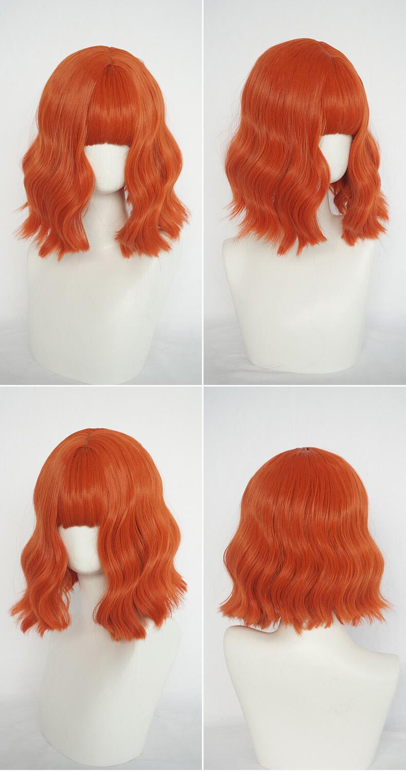 SWRRT CURE ORANGE SHORT CURLY WIG UB97010