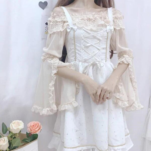 SWEET LOVELY SUSPENDER DRESS CM5016