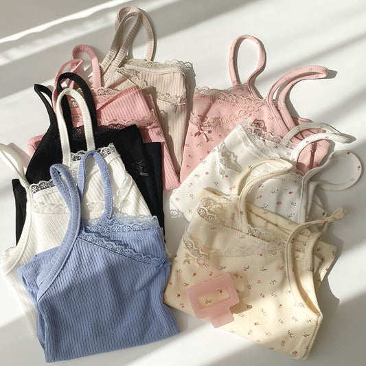 LACE SLIM FIT FASHION VERSATILE CAMISOLE UB98030