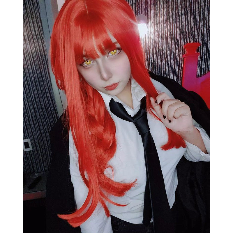 [@arelly_trujillo] "WINE RED MICRO CURLY LONG" WIG D042004