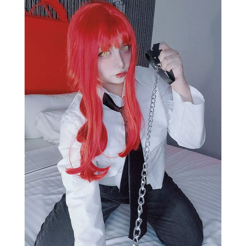 [@arelly_trujillo] "WINE RED MICRO CURLY LONG" WIG D042004