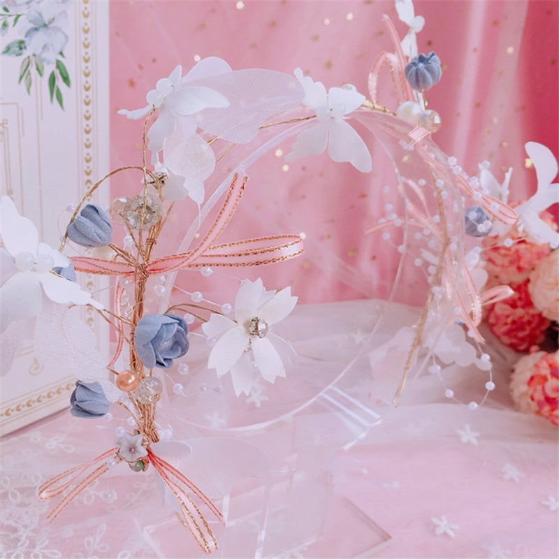 Lolita Butterfly Flower Pearl Headband Hairpin UB95325