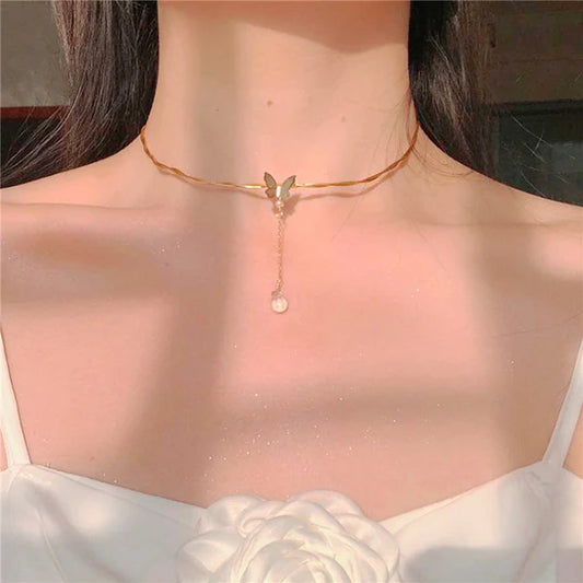 Kfashion Sweet Butterfly Choker  UB96046