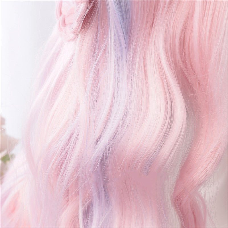 HARAJUKU LONG PINK CURLY WIG UB98098