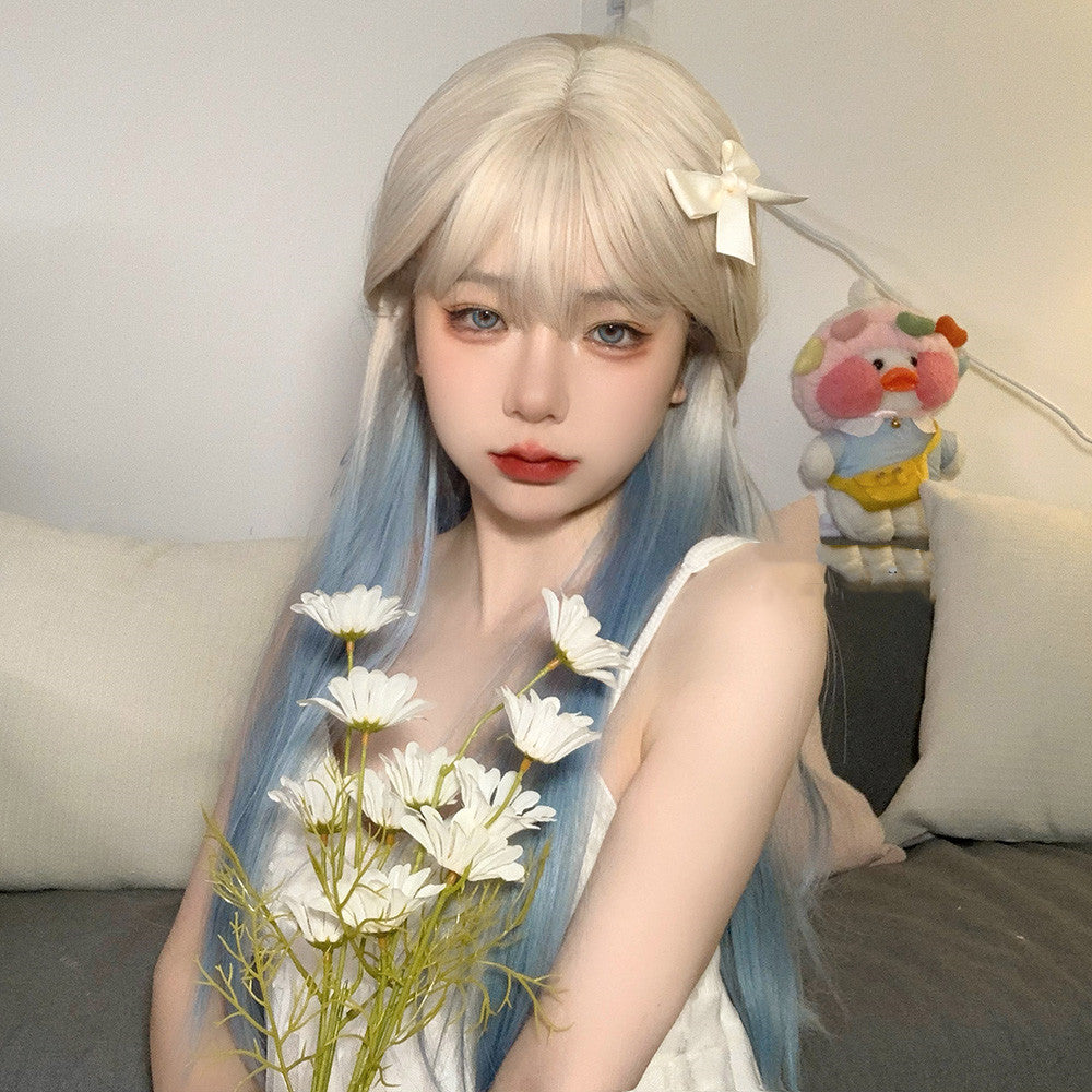 FRADIENT BLUE LONG STRAIGHT WIG UB98075