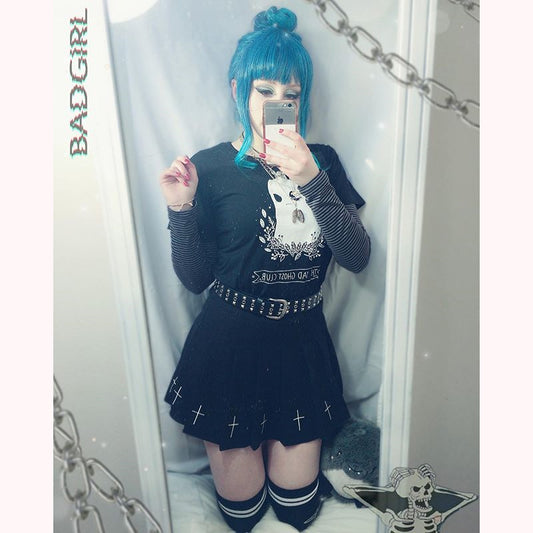 “GOTH EMBROIDERY” PLEATED SKIRT W041103REVIEW