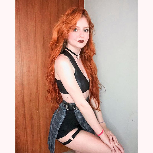 "RETRO GOTHIC PLAID" SKIRT 3 PIECES K022001