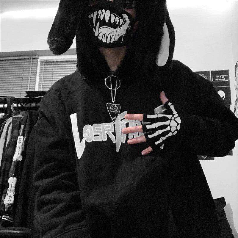 [@grunge_xx] DARK BUNNY EARS HOODIE UB2653