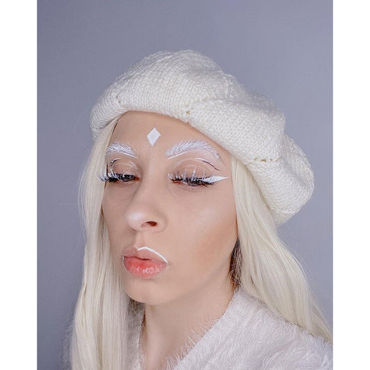 [@iulianamihai] Off White Natural Long Curly Hair Wig H082102