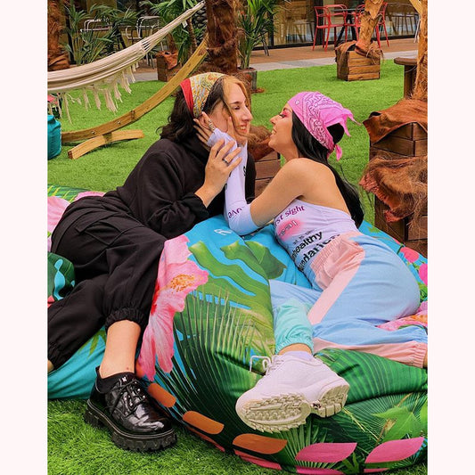 [ @izabela_zabielska ] "PASTEL MACARON COLOR BLOCK CASUAL" PANTS D052610