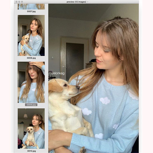 [@jelonkag ] "3 COLORS CLOUDS KNIT" SWEATER N072803