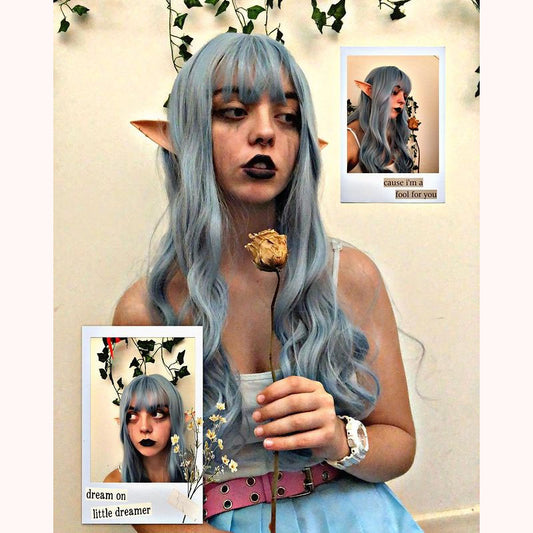 [@jeetlebuice108 ] "BLUE LONG CURLY" WIG D041616