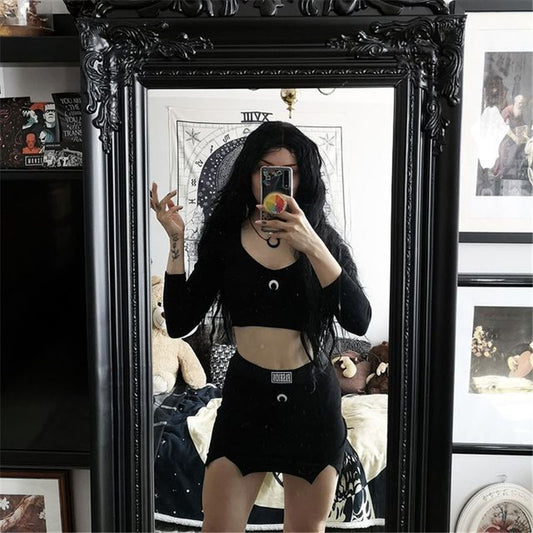 [@lou.von.bright ]"MOON FASHION" LONG SLEEVE / SKIRT SUIT N111008