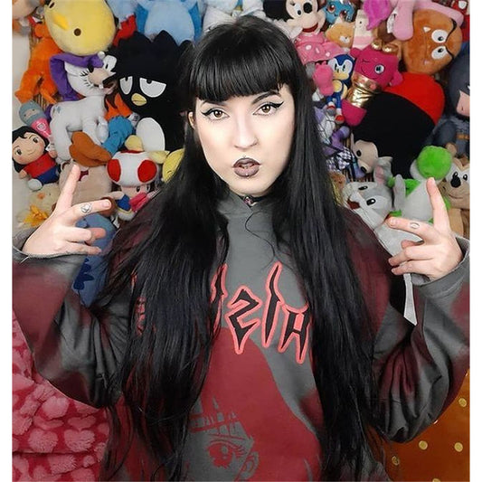 DARK TIE-DYE ANIME LOOSE HOODIE N050602