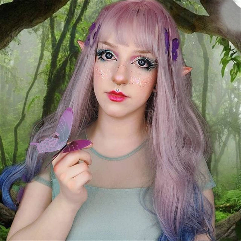 Lolita pink gradient long curly wig yv42856 main image 0