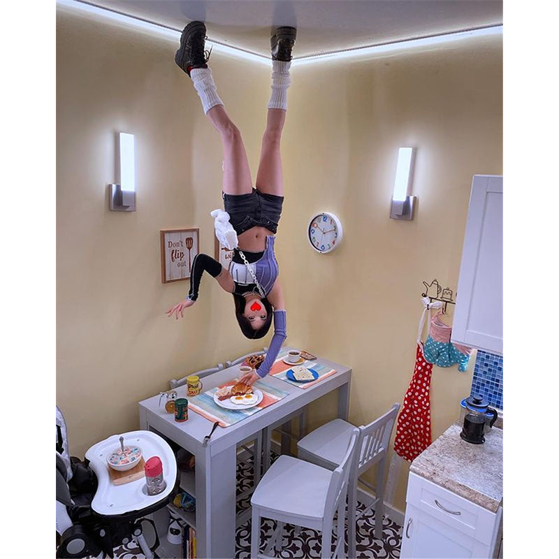 [@emily.ghoul ] "IRREGULAR CONTRAST COLOR STITCHING" CROP TOP ( FREE SLEEVES ) N111007