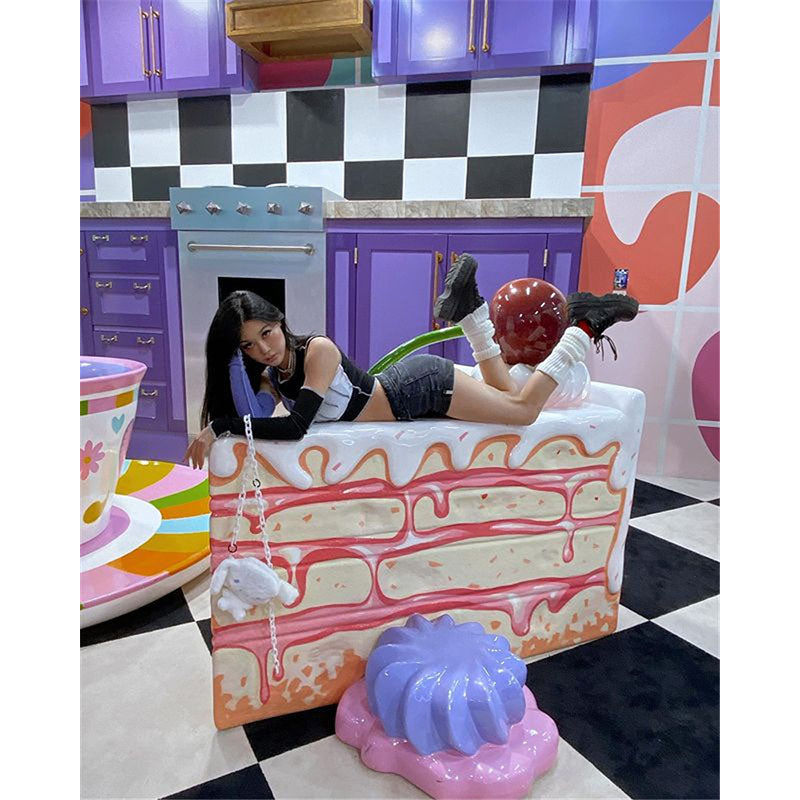 [@emily.ghoul ] "IRREGULAR CONTRAST COLOR STITCHING" CROP TOP ( FREE SLEEVES ) N111007