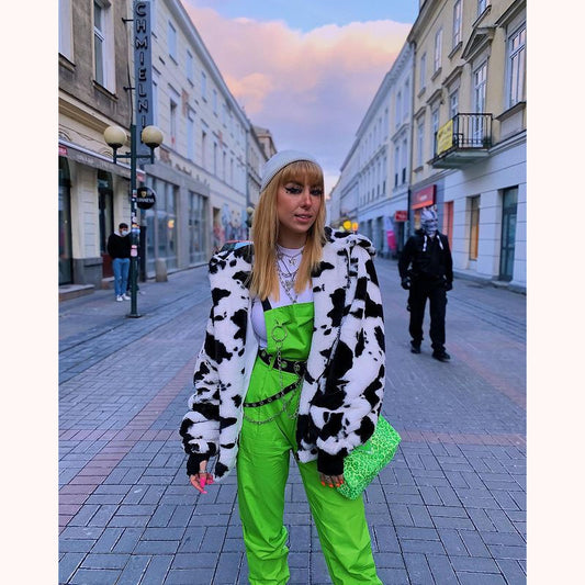 [@izabela_zabielska ] "FLUORESCENT GREEN STRAP" PANTS N081307