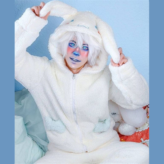 "CORAL FLEECE CUTE EAR" PAJAMAS SET  N102007