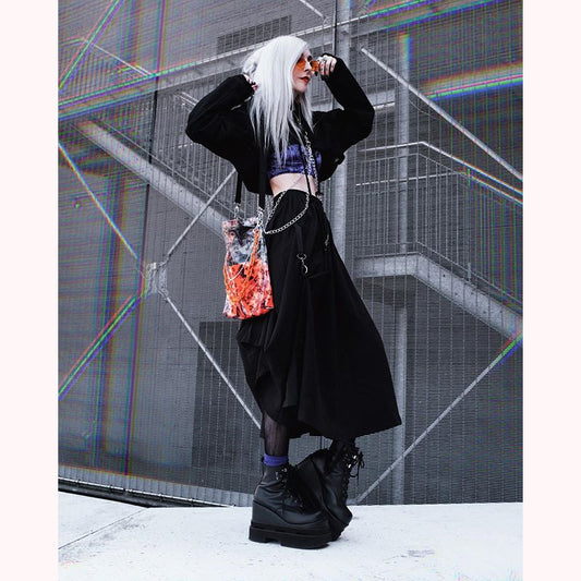 "BUTTERFLY ORANGE CHAIN" PVC BAG D050803