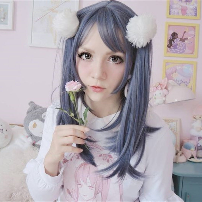 "BLUE GRAY LOLITA LONG" WIG D050411
