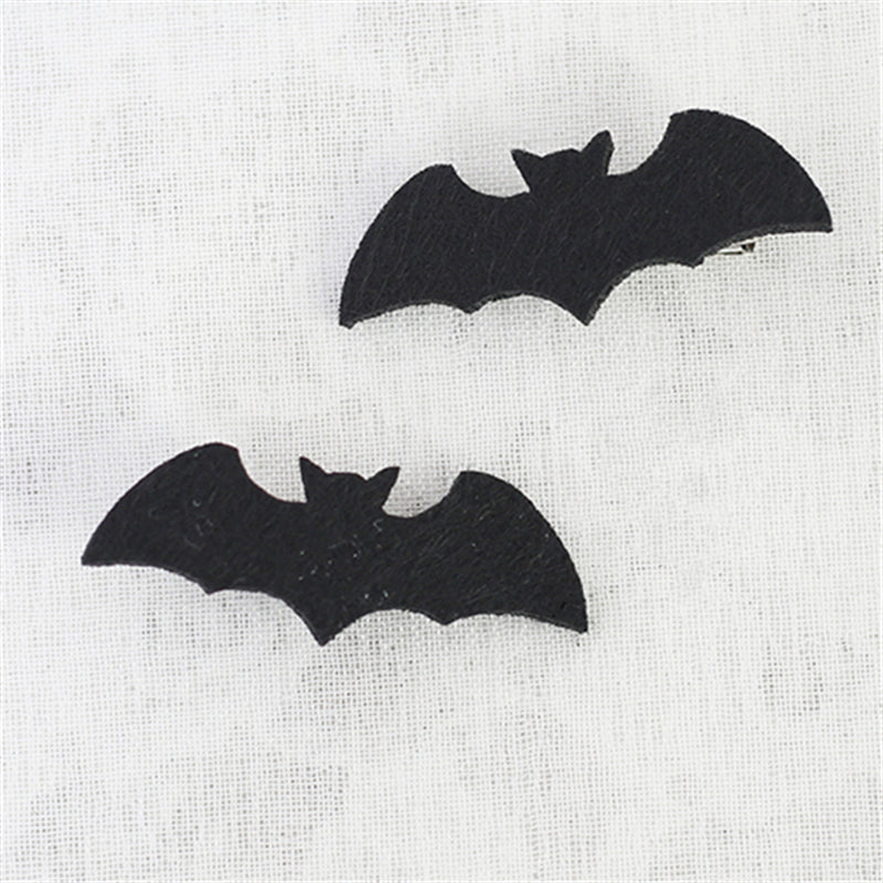 Halloween Orange Pumpkin Bow Little Devil Wings Hairpin UB96009