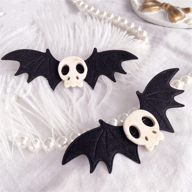 Jfashion Lolita Skull Bat Demon Hairpin UB95639